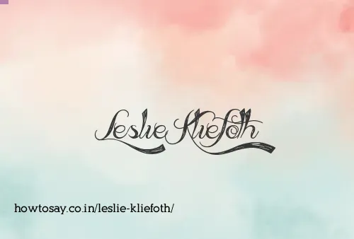 Leslie Kliefoth