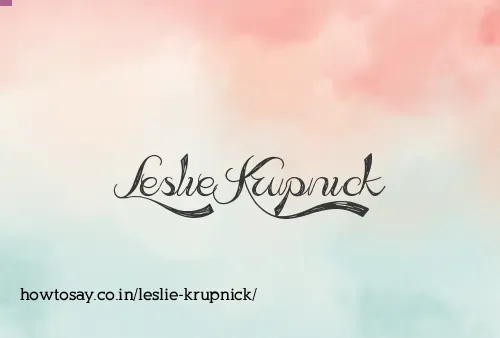 Leslie Krupnick