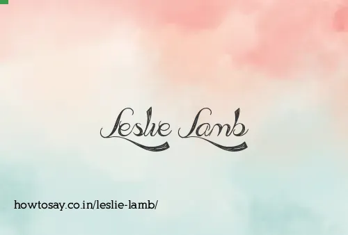 Leslie Lamb