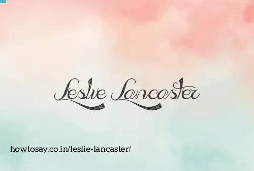 Leslie Lancaster