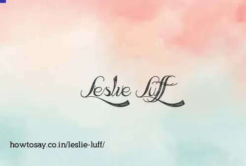 Leslie Luff