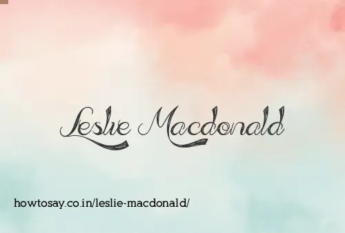 Leslie Macdonald