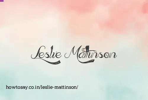 Leslie Mattinson