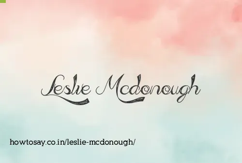 Leslie Mcdonough