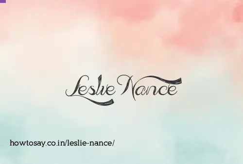 Leslie Nance