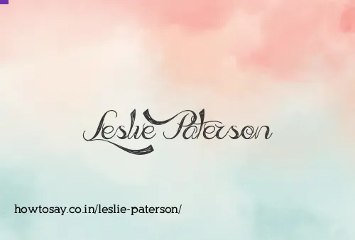 Leslie Paterson