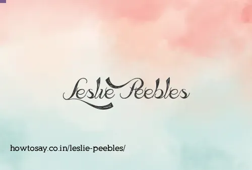 Leslie Peebles