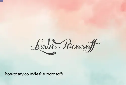 Leslie Porosoff