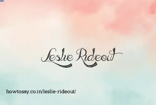 Leslie Rideout