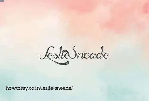 Leslie Sneade