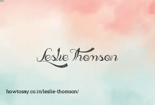 Leslie Thomson