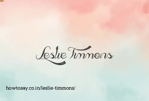 Leslie Timmons