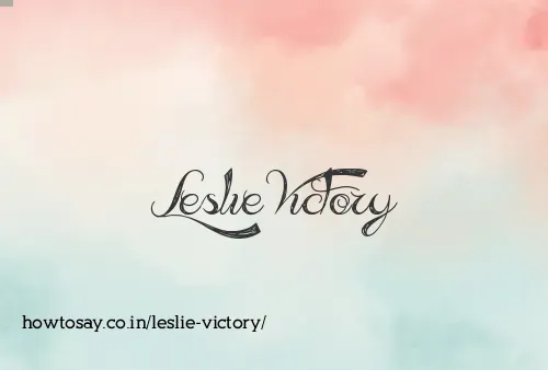 Leslie Victory