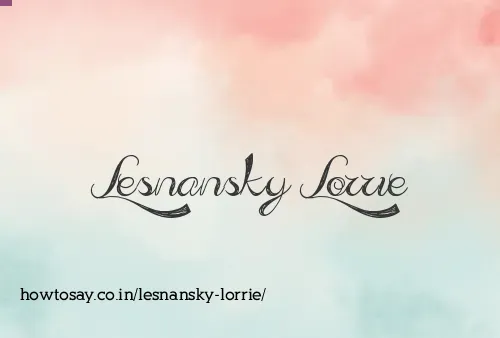 Lesnansky Lorrie