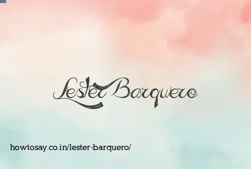 Lester Barquero