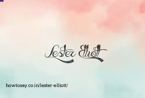 Lester Elliott