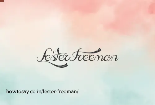 Lester Freeman