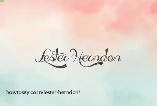 Lester Herndon
