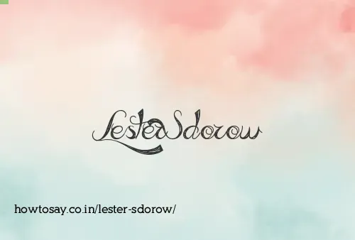 Lester Sdorow