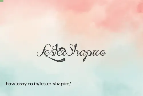 Lester Shapiro