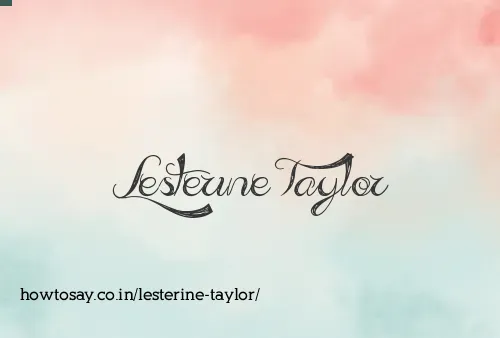 Lesterine Taylor