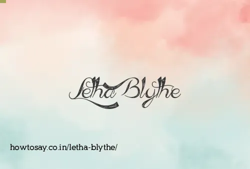 Letha Blythe