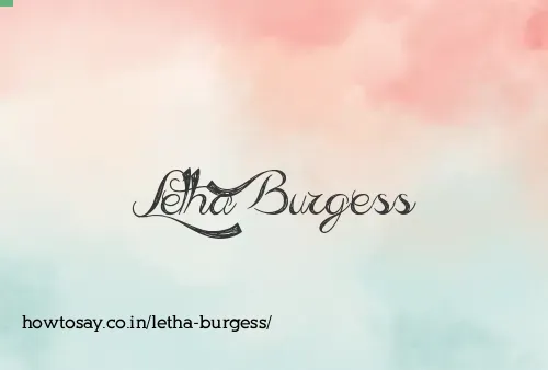 Letha Burgess