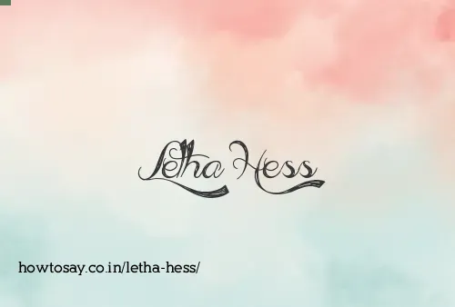 Letha Hess