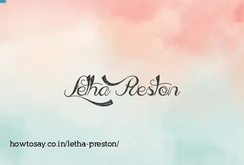 Letha Preston