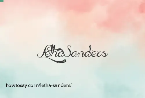 Letha Sanders