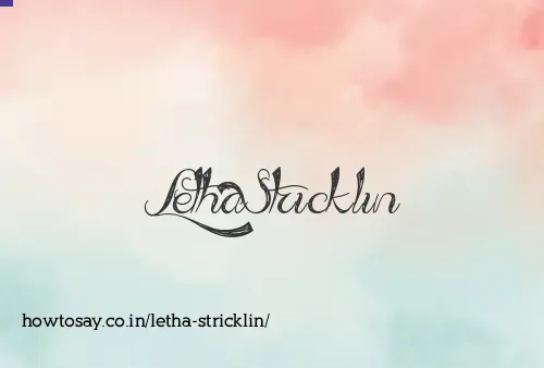 Letha Stricklin