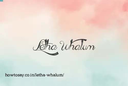 Letha Whalum