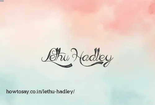 Lethu Hadley