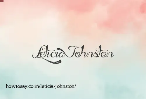 Leticia Johnston