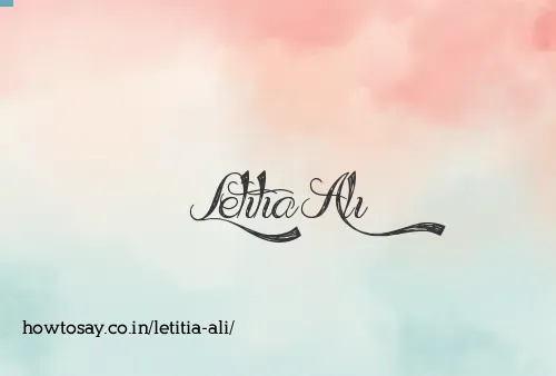 Letitia Ali