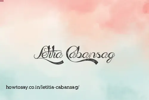 Letitia Cabansag