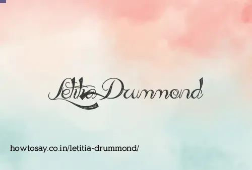 Letitia Drummond
