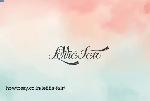 Letitia Fair