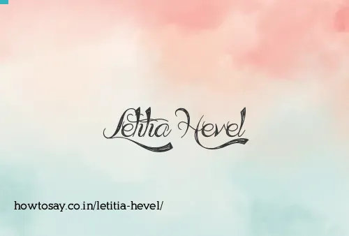 Letitia Hevel