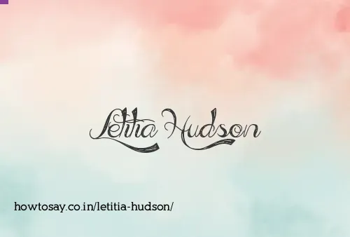 Letitia Hudson