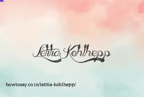 Letitia Kohlhepp