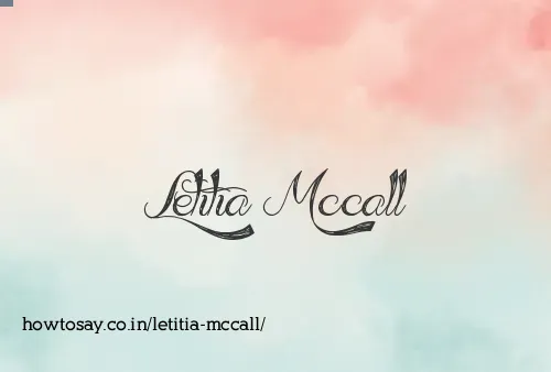 Letitia Mccall