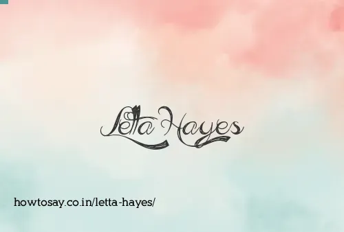 Letta Hayes
