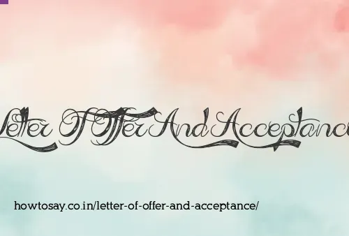Letter Of Offer And Acceptance