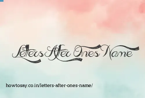 Letters After Ones Name