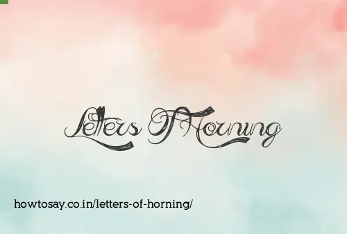 Letters Of Horning