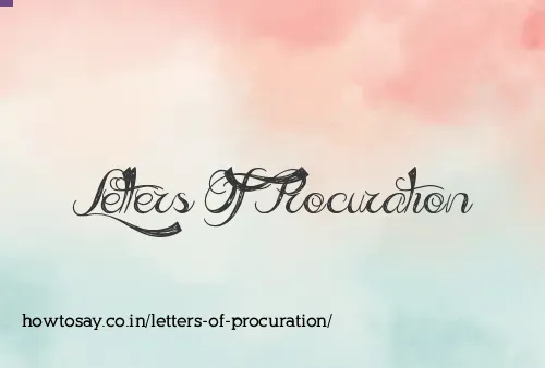 Letters Of Procuration