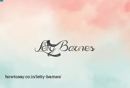 Letty Barnes