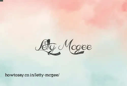 Letty Mcgee