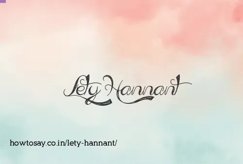 Lety Hannant